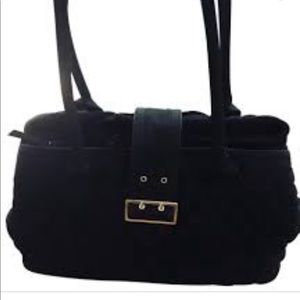 Vera Bradley Quilted Black bag Multi pockets double straps